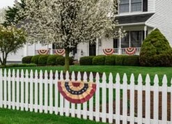Briarwood Lane Tea Stained Patriotic Embroidered Bunting USA 48" X 24" Pleated Banner With Brass Grommets -Home Decor Store GUEST 025bda01 53ba 4f56 a7b5 58a63805c3d6