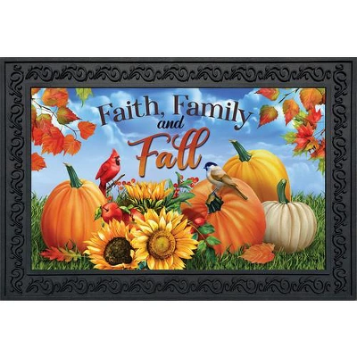 Faith Family And Fall Doormat 18" X 30" Indoor Outdoor Briarwood Lane 1 Faith Family And Fall Doormat 18" X 30" Indoor Outdoor Briarwood Lane