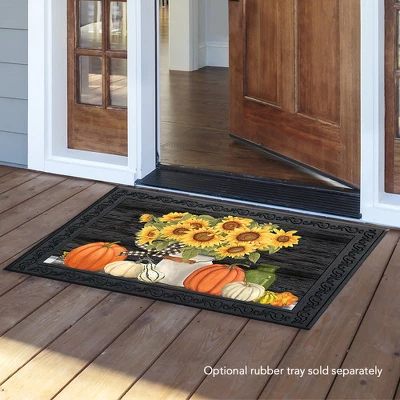Fall's Glory Floral Doormat Sunflowers Indoor Outdoor 30" X 18" Briarwood Lane 2 Fall's Glory Floral Doormat Sunflowers Indoor Outdoor 30" X 18" Briarwood Lane - Image 2