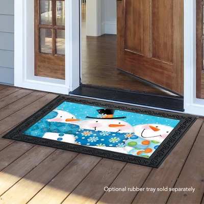 Snow Buds Winter Doormat Snowman Indoor / Outdoor 30" X 18" Briarwood Lane 2 Snow Buds Winter Doormat Snowman Indoor / Outdoor 30" X 18" Briarwood Lane - Image 2