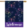 Rainbow Butterflies Spring House Flag Welcome 28" X 40" Briarwood Lane