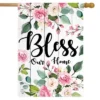 Floral Bless Our Home Double-Sided House Flag 28" X 40" Briarwood Lane