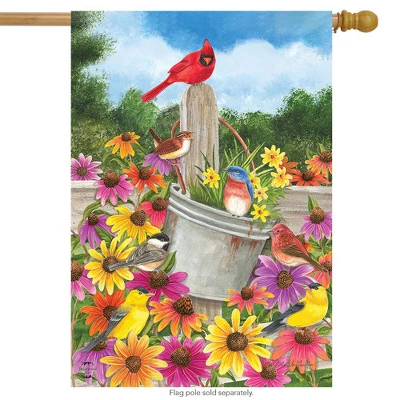 Spring Gathering Cardinal House Flag Floral Bucket 28" X 40" Briarwood Lane 1 Spring Gathering Cardinal House Flag Floral Bucket 28" X 40" Briarwood Lane