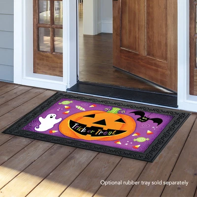 Briarwood Lane Halloween Treats Jack O'lantern Doormat Candy Corn 2 Briarwood Lane Halloween Treats Jack O'lantern Doormat Candy Corn - Image 2