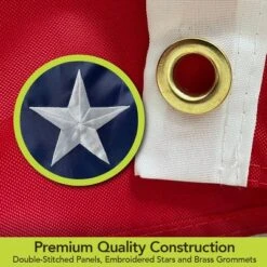 Patriotic Embroidered Bunting USA 72" X 36" Pleated Banner With Brass Grommets Briarwood Lane 5 Patriotic Embroidered Bunting USA 72" X 36" Pleated Banner With Brass Grommets Briarwood Lane -Home Decor Store GUEST 226f0e72 7511 4915 9dd2 30cba5fdcb7f 1