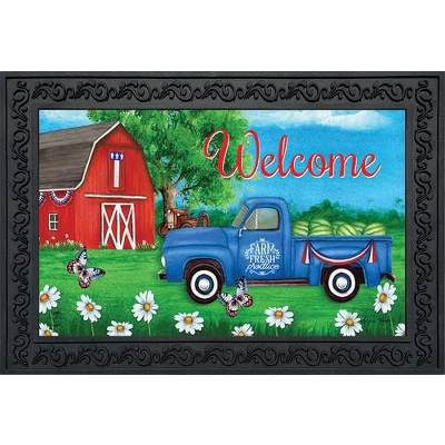 Sunshine Barn Summer Doormat Farm Fresh Indoor Outdoor 30" X 18" Briarwood Lane 1 Sunshine Barn Summer Doormat Farm Fresh Indoor Outdoor 30" X 18" Briarwood Lane
