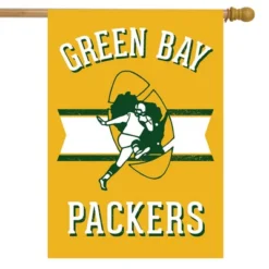 Briarwood Lane Retro Green Bay Packers House Flag NFL Double-Sided 28" X 40"