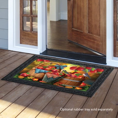 Briarwood Lane Harvest Apple Basket Fall Doormat Bluebirds Picnic Indoor Outdoor 30" X 18" 2 Briarwood Lane Harvest Apple Basket Fall Doormat Bluebirds Picnic Indoor Outdoor 30" X 18" - Image 2