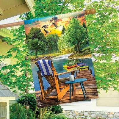 Lakeside Escape Summer House Flag Nautical Dock Boats 28" X 40" Briarwood Lane 2 Lakeside Escape Summer House Flag Nautical Dock Boats 28" X 40" Briarwood Lane - Image 2