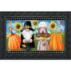 Thanksgiving Gnomes Doormat Pumpkins Sunflowers Humor 30" X 18" Briarwood Lane
