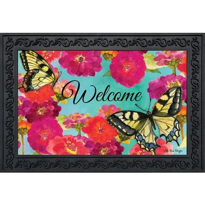 Morning Butterflies Spring Doormat Floral Indoor Outdoor 30" X 18" Briarwood Lane 1 Morning Butterflies Spring Doormat Floral Indoor Outdoor 30" X 18" Briarwood Lane