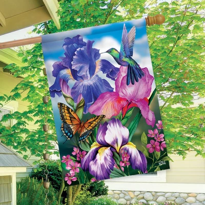 Irises Spring House Flag 28 X 40 Briarwood Lane 2 Irises Spring House Flag 28 X 40 Briarwood Lane - Image 2