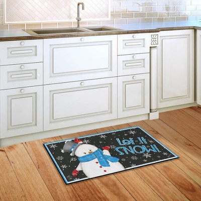 Briarwood Lane Jolly Winter Snowman Doormat Primitive Let It Snow Indoor / Outdoor 30" X 18" 3 Briarwood Lane Jolly Winter Snowman Doormat Primitive Let It Snow Indoor / Outdoor 30" X 18" - Image 3