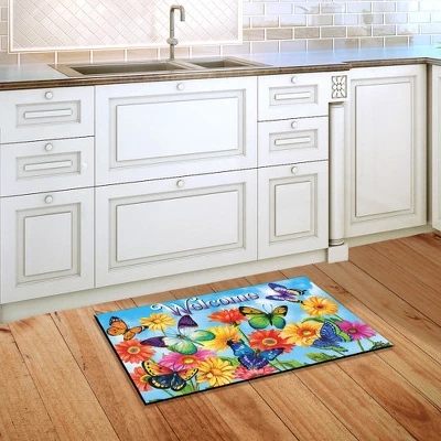 Fluttering Butterflies Spring Doormat Indoor Outdoor 30" X 18" Briarwood Lane 3 Fluttering Butterflies Spring Doormat Indoor Outdoor 30" X 18" Briarwood Lane - Image 3