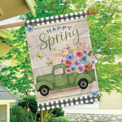 Happy Spring Pickup Truck Floral House Flag 28 X 40 Briarwood Lane 2 Happy Spring Pickup Truck Floral House Flag 28 X 40 Briarwood Lane - Image 2