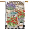 Faith And Family Farmhouse Spring House Flag Floral 28" X 40" Briarwood Lane