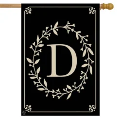 Briarwood Lane Classic Monogram Letter D House Flag Double-Sided28" X 40"