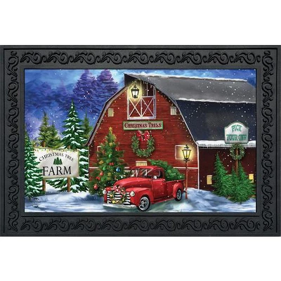 Christmas Tree Farm Doormat Red Pickup Indoor Outdoor 30" X 18" Briarwood Lane 1 Christmas Tree Farm Doormat Red Pickup Indoor Outdoor 30" X 18" Briarwood Lane