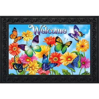 Fluttering Butterflies Spring Doormat Indoor Outdoor 30" X 18" Briarwood Lane 1 Fluttering Butterflies Spring Doormat Indoor Outdoor 30" X 18" Briarwood Lane