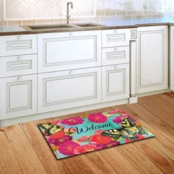 Morning Butterflies Spring Doormat Floral Indoor Outdoor 30" X 18" Briarwood Lane 5 Morning Butterflies Spring Doormat Floral Indoor Outdoor 30" X 18" Briarwood Lane -Home Decor Store GUEST 6eec59fc 0901 430e 82d1 de6d8bbb55a0