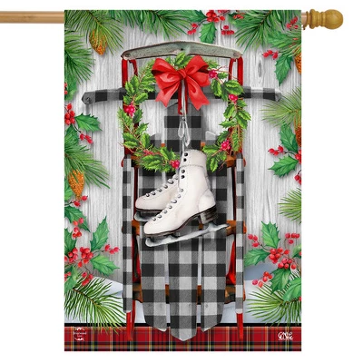 Briarwood Lane Winter Sled House Flag Checkered Skates Fir Berrie 1 Briarwood Lane Winter Sled House Flag Checkered Skates Fir Berrie