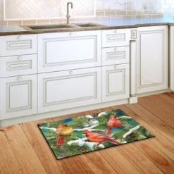 Snowy Cardinals Winter Doormat Pine Cones Indoor Outdoor 30" X 18" Briarwood Lane -Home Decor Store GUEST 710f2738 f5e2 46f1 93f9 fd7b25c18489