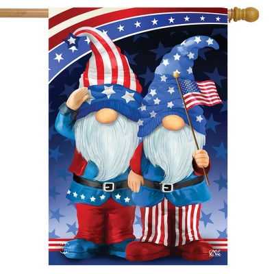 Patriotic Gnomes Humor House Flag Fourth Of July 28" X 40" Briarwood Lane 1 Patriotic Gnomes Humor House Flag Fourth Of July 28" X 40" Briarwood Lane