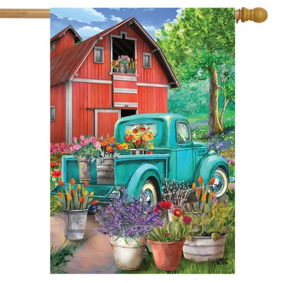 Farm In Spring House Flag Pickup Truck Floral 28 X 40 Briarwood Lane 1 Farm In Spring House Flag Pickup Truck Floral 28 X 40 Briarwood Lane