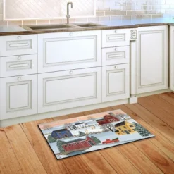 Briarwood Lane Winter Saltboxes Primitive Doormat Covered Bridge Indoor Outdoor 30" X 18" -Home Decor Store GUEST 754df463 3e56 412c 98e6 984e92762e33