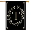 Briarwood Lane Classic Monogram Letter T House Flag Double-Sided 28" X 40"
