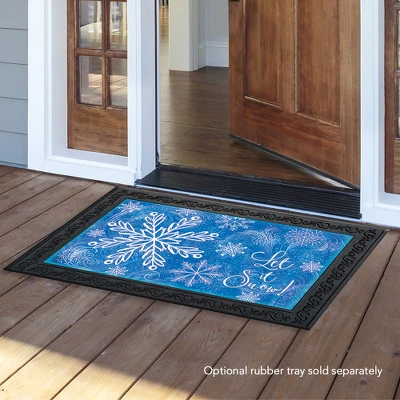 Briarwood Lane Glistening Snowflakes Winter Doormat Let It Snow Indoor Outdoor 30" X 18" 2 Briarwood Lane Glistening Snowflakes Winter Doormat Let It Snow Indoor Outdoor 30" X 18" - Image 2