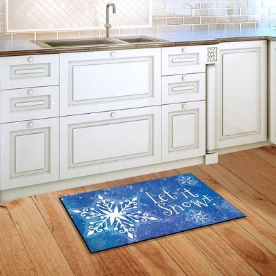 Snowflakes Winter Doormat Let It Snow Indoor Outdoor 30" X 18" Briarwood Lane 3 Snowflakes Winter Doormat Let It Snow Indoor Outdoor 30" X 18" Briarwood Lane - Image 3