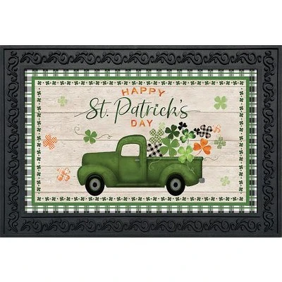 St. Pat's Pickup Holiday Doormat Indoor Outdoor 30" X 18" Briarwood Lane 1 St. Pat's Pickup Holiday Doormat Indoor Outdoor 30" X 18" Briarwood Lane