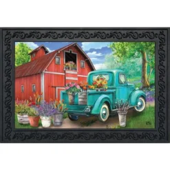 Farm In Spring Doormat Indoor Outdoor 30" X 18" Briarwood Lane