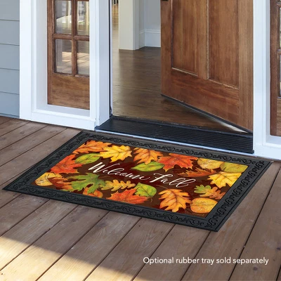 Leaf Toss Fall Doormat Colored Leaves Indoor Outdoor 30" X 18" Briarwood Lane 2 Leaf Toss Fall Doormat Colored Leaves Indoor Outdoor 30" X 18" Briarwood Lane - Image 2