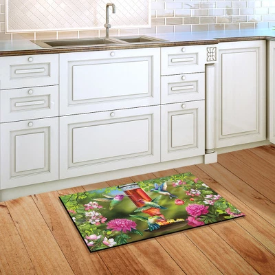 Hummingbird Feeder Spring Doormat Floral Indoor Outdoor 30" X 18" Briarwood Lane 3 Hummingbird Feeder Spring Doormat Floral Indoor Outdoor 30" X 18" Briarwood Lane - Image 3