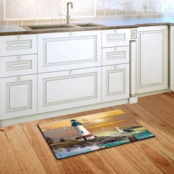 Sunset Lighthouse Summer Doormat Nautical Indoor Outdoor 30" X 18" Briarwood Lane -Home Decor Store GUEST 83c100cd ba90 457e a22b ac14634fc50b