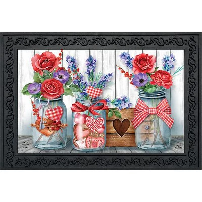 Love Filled Mason Jars Valentine's Day Doormat Indoor Outdoor 30" X 18" Briarwood Lane 1 Love Filled Mason Jars Valentine's Day Doormat Indoor Outdoor 30" X 18" Briarwood Lane