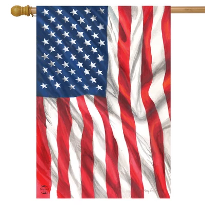 Briarwood Lane American Flag Waving Patriotic House Flag USA Stars & Stripes 28" X 40" 1 Briarwood Lane American Flag Waving Patriotic House Flag USA Stars & Stripes 28" X 40"