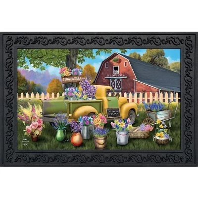 Flower Barn Spring Doormat Indoor Outdoor 30" X 18" Briarwood Lane 1 Flower Barn Spring Doormat Indoor Outdoor 30" X 18" Briarwood Lane