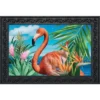 Flamingo Paradise Summer Doormat Nautical Indoor Outdoor 30" X 18" Briarwood Lane