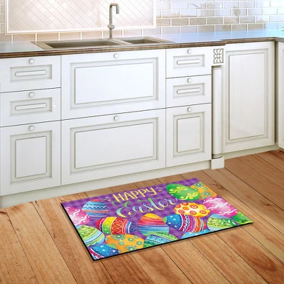 Painted Easter Eggs Holiday Doormat Indoor Outdoor 30" X 18" Briarwood Lane 3 Painted Easter Eggs Holiday Doormat Indoor Outdoor 30" X 18" Briarwood Lane - Image 3