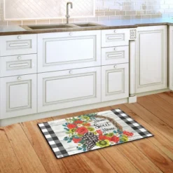 Geranium Wreath Summer Doormat Indoor Outdoor 30" X 18" Briarwood Lane -Home Decor Store GUEST 94b369f4 c2e6 4bb0 88c0 c52d137bc9ce