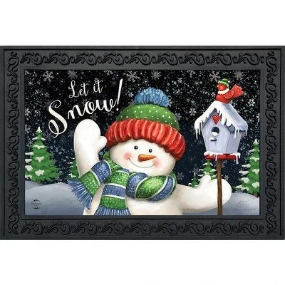 Snow Time Snowman Winter Doormat Indoor Outdoor 30" X 18" Briarwood Lane 1 Snow Time Snowman Winter Doormat Indoor Outdoor 30" X 18" Briarwood Lane