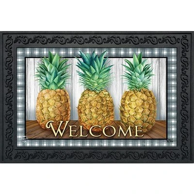 Checkered Pineapple Everyday Doormat Indoor Outdoor 30" X 18" Briarwood Lane 1 Checkered Pineapple Everyday Doormat Indoor Outdoor 30" X 18" Briarwood Lane