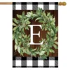 Wreath Monogram E Double-Sided House Flag Everyday 28" X 40" Briarwood Lane