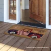 Briarwood Lane Patriotic Truck Coir Doormat Fourth Of July Natural Fiber Outdoor 30" X 18"