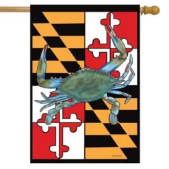 Maryland Summer House Flag Crabs Nautical 28" X 40" Briarwood Lane