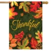 Thankful Leaves Autumn House Flag Fall Thanksgiving 28" X 40" Briarwood Lane