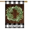 Briarwood Lane Farmhouse Wreath Welcome House Flag 28" X 40" Ever